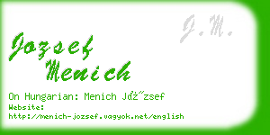 jozsef menich business card